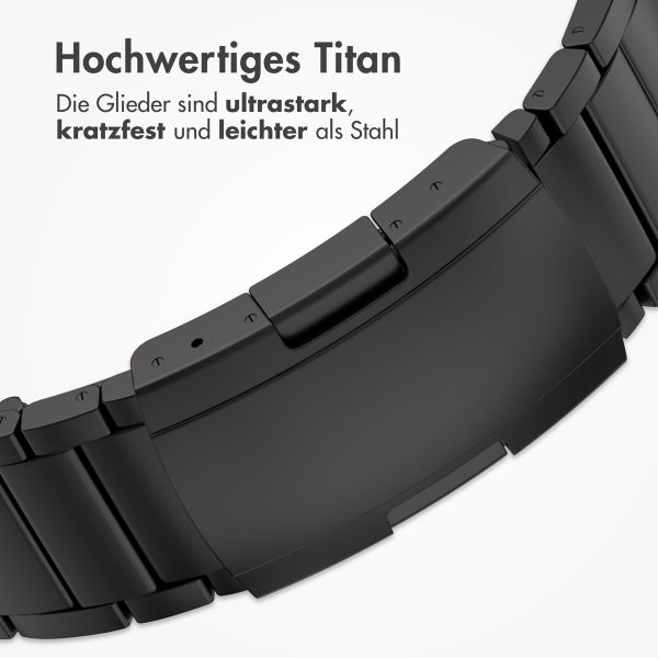Accezz Mattes Titanstahlarmband für Apple Watch | 44/45/46/49 mm - Schwarz