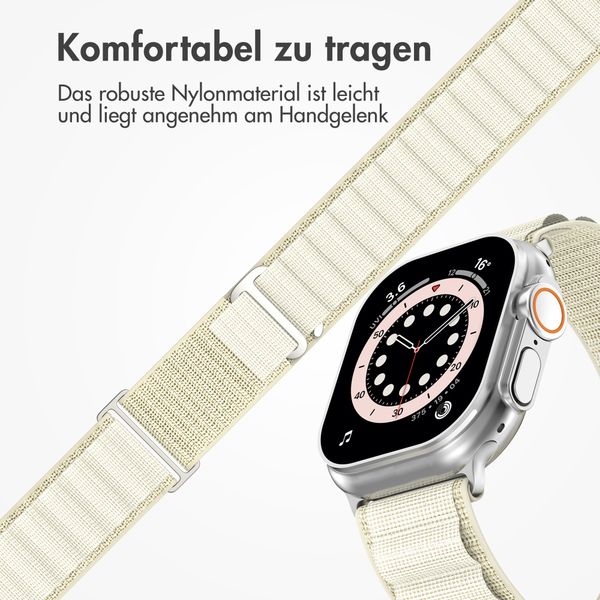 Accezz Nylon Alpine Armband für Apple Watch | 44/45/46/49 mm - Polarstern