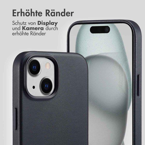 Accezz MagSafe Leather Backcover Apple iPhone 15 - Onyx Black
