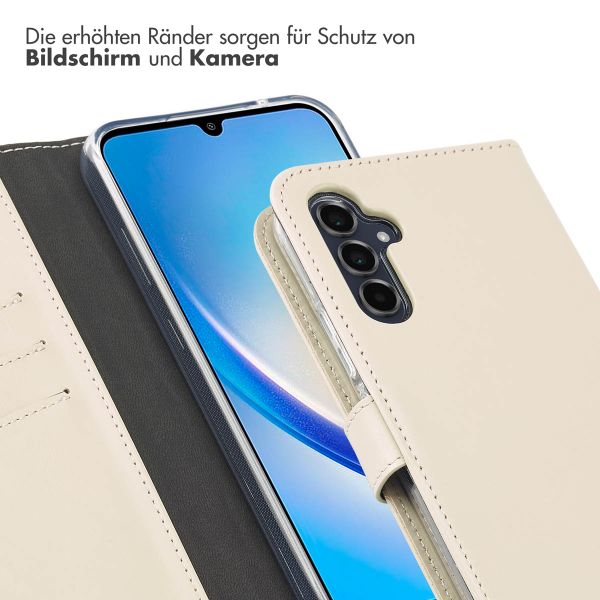 Selencia Echtleder Klapphülle Samsung Galaxy A34 (5G) - Greige