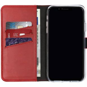 Selencia Echtleder Klapphülle Apple iPhone Xr - Rot