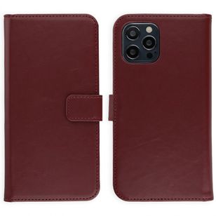 Selencia Echtleder Klapphülle Apple iPhone 12 (Pro) - Burgundy