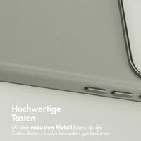 Accezz MagSafe Leather Backcover Apple iPhone 17 Pro Max - Light Grey