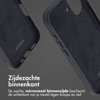 Accezz Echtleder Hülle + MagSafe Wallet Apple iPhone 16 - Onyx Black