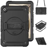 Accezz Robustes Back Cover mit Schultergurt Samsung Galaxy Tab A9 Plus - Schwarz