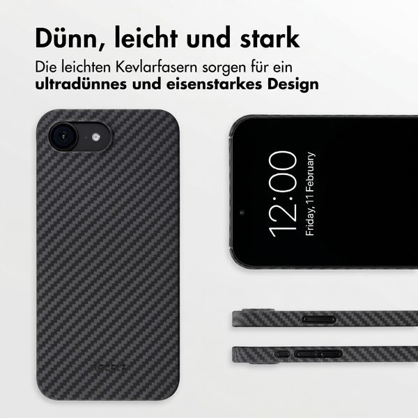 Accezz MagSafe Kevlar® Hülle Apple iPhone 17e / 16e - Schwarz