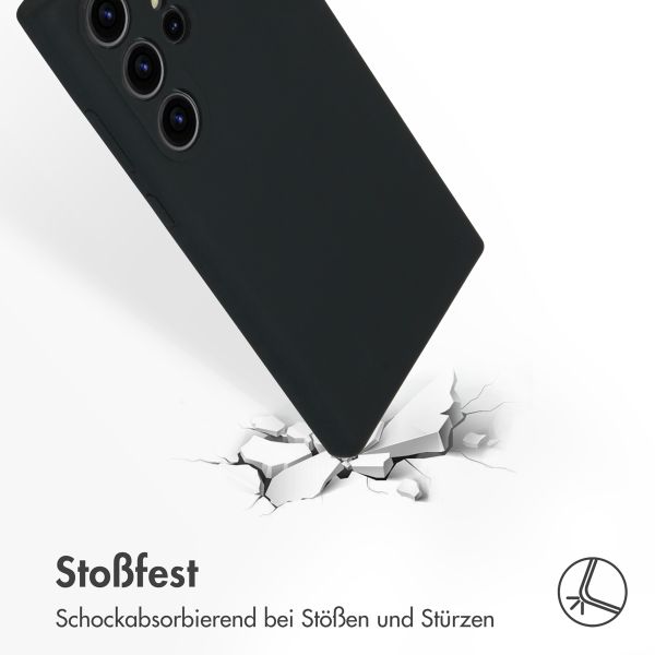Accezz Liquid Silikoncase Samsung Galaxy S24 Ultra - Schwarz