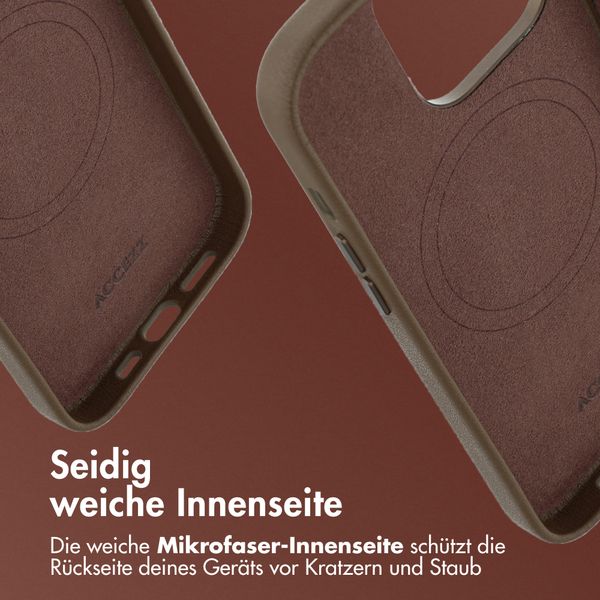 Accezz MagSafe Leather Backcover Apple iPhone 14 Pro - Kaffeebraun