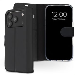 Accezz Wallet TPU Klapphülle Apple iPhone 18 Pro / 17 Pro - Schwarz