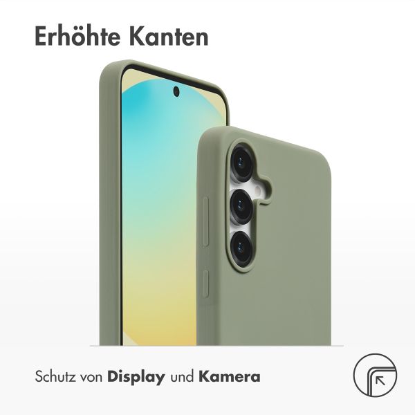 Accezz Liquid Silikoncase mit MagSafe Samsung Galaxy S25 FE - Cooper Green