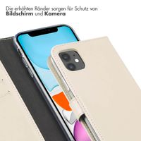 Selencia Echtleder Klapphülle Apple iPhone 11 - Greige