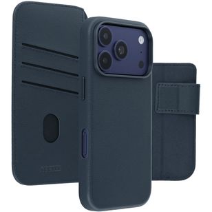 Accezz 2-in-1 Klapphülle aus Leder mit MagSafe Apple iPhone 18 Pro / 17 Pro - Nightfall Blue