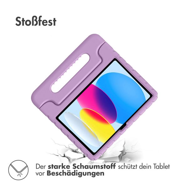 Accezz SchutzHülle mit Handgriff kindersicher Apple iPad 11 (2025) 11 Zoll A16 / iPad 10 (2022) 10.9 Zoll - Lila