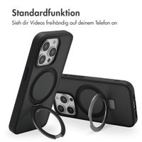 Accezz Ring Stand Backcover mit MagSafe Apple iPhone 15 Pro - Schwarz