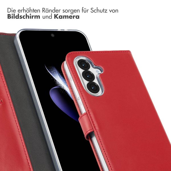 Selencia Echtleder Klapphülle Samsung Galaxy A36 / A56 - Rot