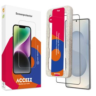 Accezz Vollflächige Schutzfolie aus gehärtetem Glas mit Applikator Samsung Galaxy S25 Edge