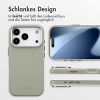 Accezz MagSafe Leather Backcover Apple iPhone 17 Pro - Light Grey