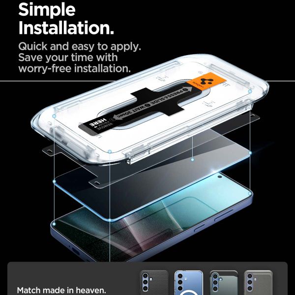 Spigen GLAStR Privacy EZ Fit Displayschutzfolie + Applicator - 2er-Pack Samsung Galaxy S25 / S24