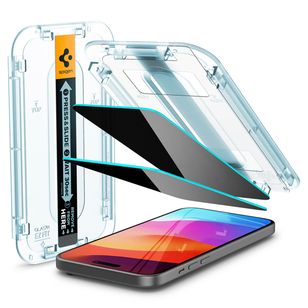 Spigen GLAStR Privacy EZ Fit Displayschutzfolie + Applicator - 2er-Pack Apple iPhone 16 / 15