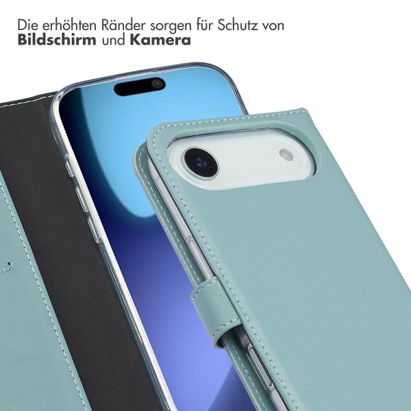 Selencia Echtleder Klapphülle Apple iPhone Air - Air Blue