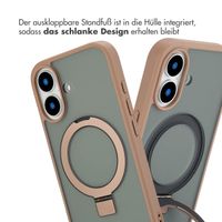 Accezz Ring Stand Backcover mit MagSafe Apple iPhone 16 - Braun