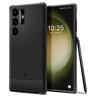 Spigen Rugged Armor Case Samsung Galaxy S23 Ultra - Schwarz