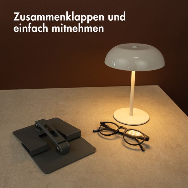 Accezz Faltbarer Tablet-Ständer für den Schreibtisch - Halterung für Tablet / 13 Zoll Laptop - Silber