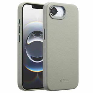Accezz MagSafe Leather Backcover Apple iPhone 17e / 16e - Light Grey