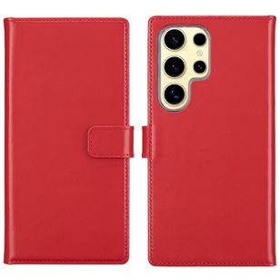 Selencia Echtleder Klapphülle Samsung Galaxy S25 Ultra - Rot