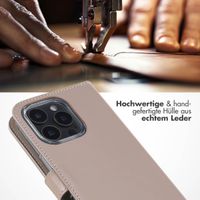 Selencia Echtleder Klapphülle Apple iPhone 16 Pro - Dusty Pink