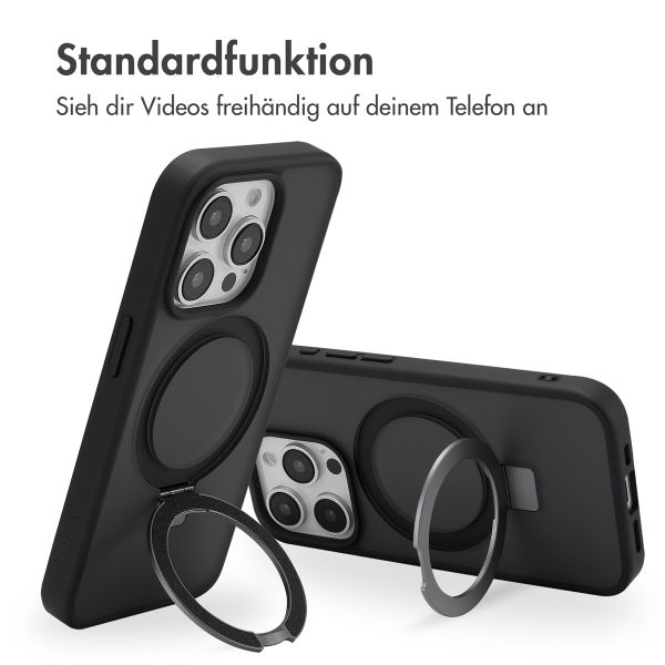 Accezz Ring Stand Backcover mit MagSafe Apple iPhone 15 Pro - Schwarz