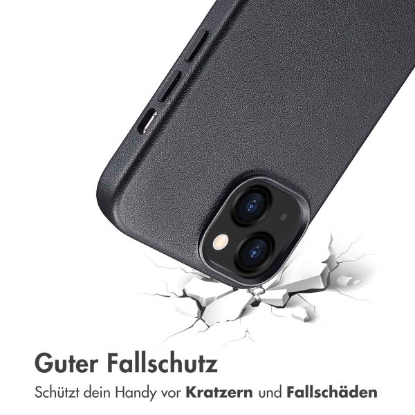 Accezz MagSafe Leather Backcover Apple iPhone 13 - Onyx Black