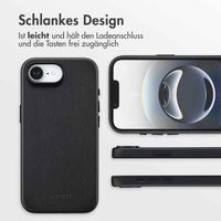 Accezz MagSafe Leather Backcover Apple iPhone 17e / 16e - Onyx Black
