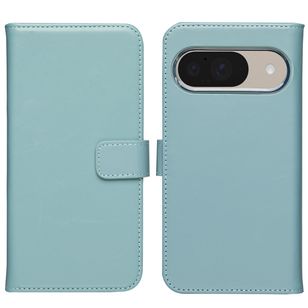 Selencia Echtleder Klapphülle Google Pixel 10 / 10 Pro - Air Blue