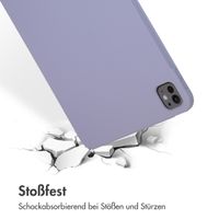 Accezz Liquid Silicone Back Cover mit Stifthalter Apple iPad Pro 11 (2025) M5 / (2024) M4 - Lila