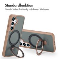 Accezz Ring Stand Backcover mit MagSafe Samsung Galaxy S25 - Braun