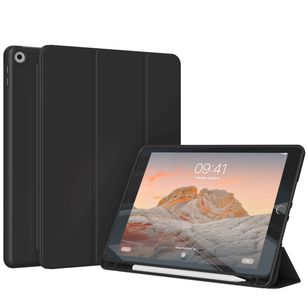 Accezz Smarte Klapphülle aus Silikon Apple iPad 6 (2018) 9.7 Zoll / iPad 5 (2017) 9.7 Zoll - Schwarz