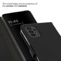 Selencia Echtleder Klapphülle Samsung Galaxy A13 (4G) - Schwarz