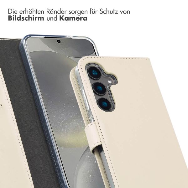 Selencia Echtleder Klapphülle Samsung Galaxy S24 - Greige