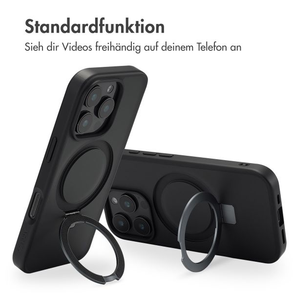 Accezz Ring Stand Backcover mit MagSafe Apple iPhone 16 Pro - Schwarz