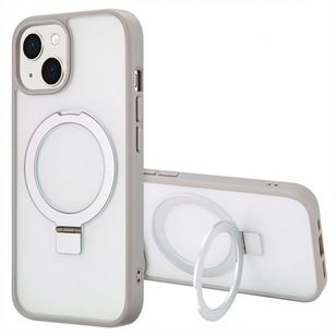 Accezz Ring Stand Backcover mit MagSafe Apple iPhone 15 - Grau