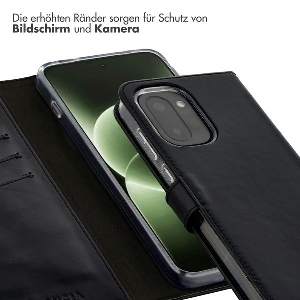 Selencia Echtleder Klapphülle OnePlus 15R - Schwarz