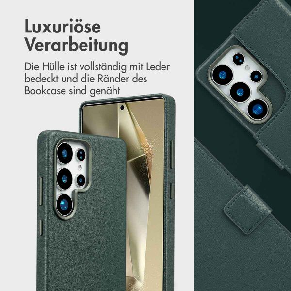 Accezz 2-in-1 Klapphülle aus Leder mit MagSafe Samsung Galaxy S25 Ultra - Cedar Green