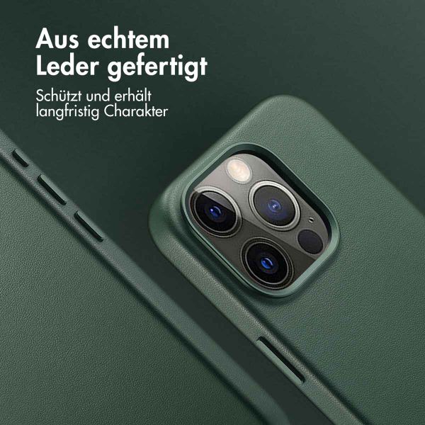 Accezz MagSafe Leather Backcover Apple iPhone 15 Pro - Cedar Green