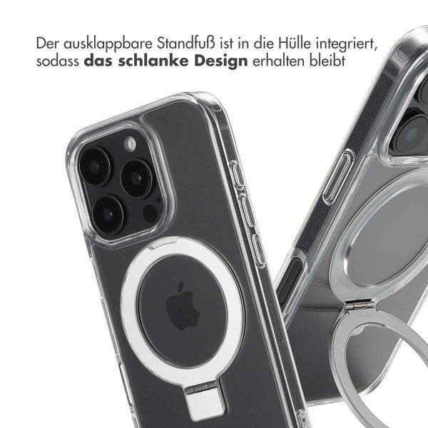 Accezz Ring Stand Backcover mit MagSafe Apple iPhone 16 Pro Max - Transparent