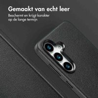 Accezz Echtleder Hülle + MagSafe Wallet Samsung Galaxy S25 Plus - Onyx Black
