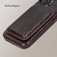 Selencia Croco Kartenhalter mit MagSafe - Choco Brown