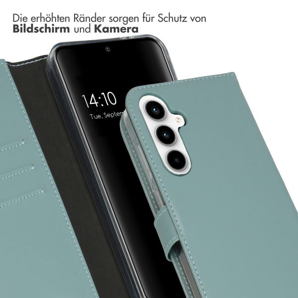 Selencia Echtleder Klapphülle Samsung Galaxy A35 - Air Blue