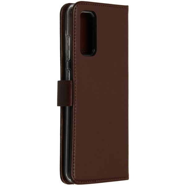 Selencia Echtleder Klapphülle Samsung Galaxy S20 - Braun
