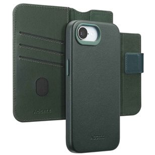 Accezz 2-in-1 Klapphülle aus Leder mit MagSafe Apple iPhone 17e / 16e - Cedar Green